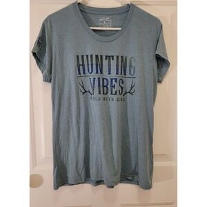 Girls With Guns Hunting Vibes T Shirt Womens XL Blue Graphic Tee